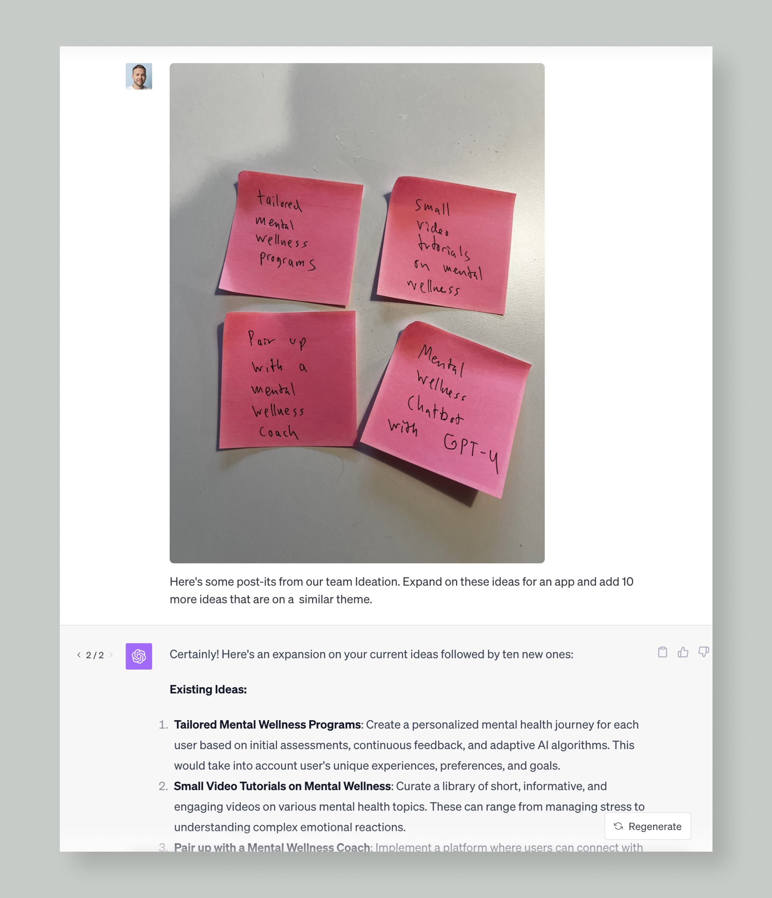 AI paired with vision can help you expand on post-it ideation