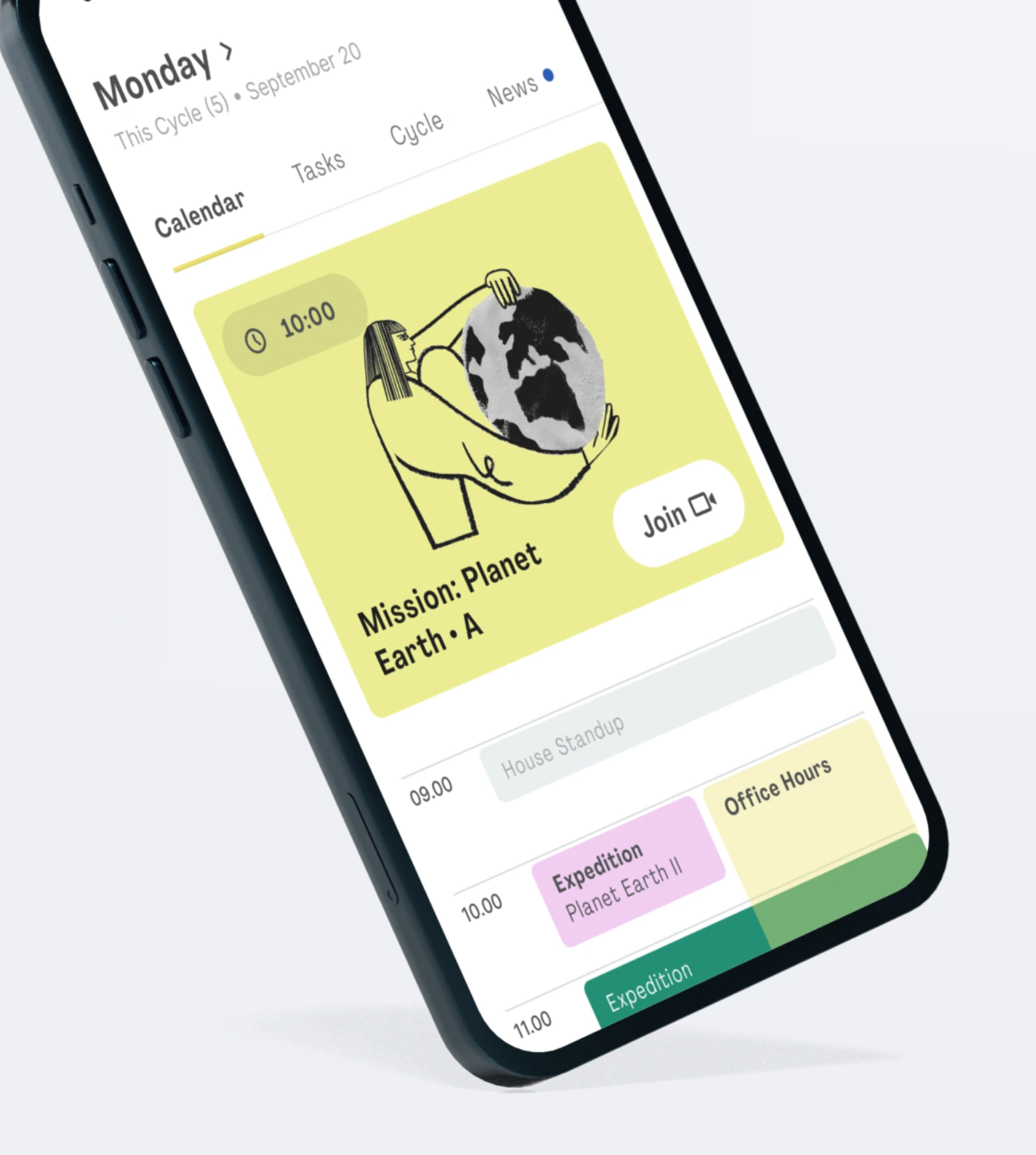 Sora Home daily schedule and learning expedition on a phone